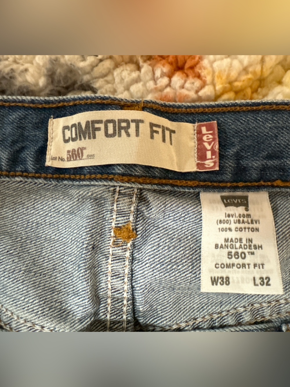 Levi’s 560 Comfort Fit Jeans 38x32 Men’s Relaxed Loose Fit Denim - Picture 5 of 5